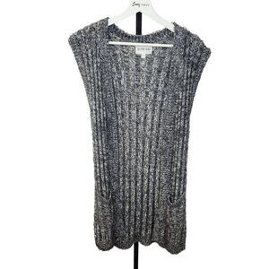 Olive + Oak Fuzzy Sleeveless Cardigan Size  S